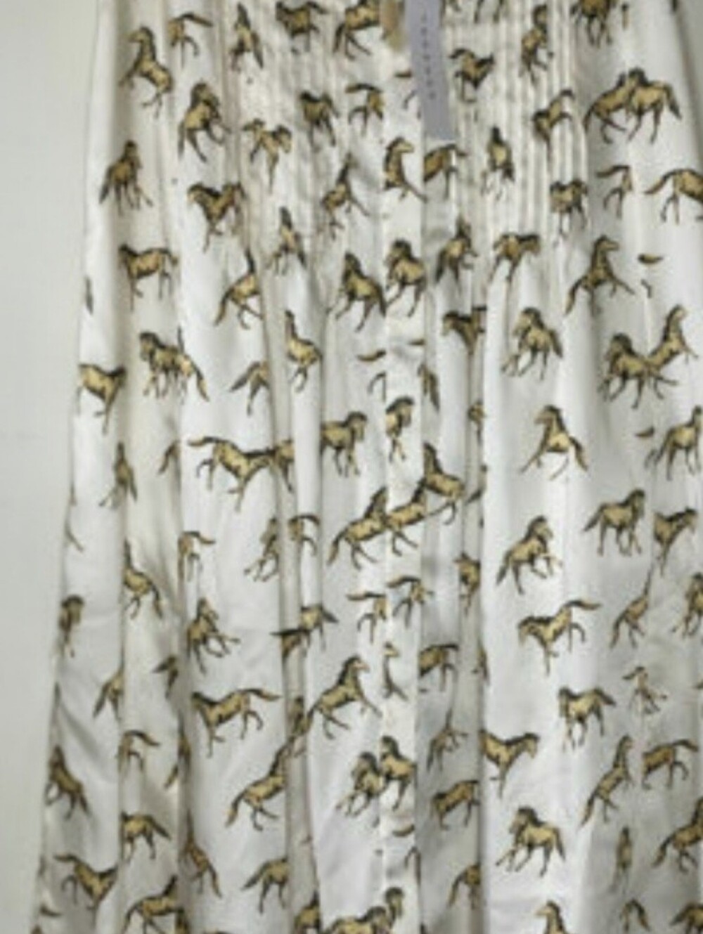 NWT Topshop Horse Scribble Midi Skirt Cream US 4 Fits Like 0-2 Cowgirl Western